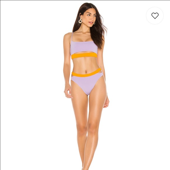 L space Kelli bikini top in lilac and mango - Picture 4 of 6